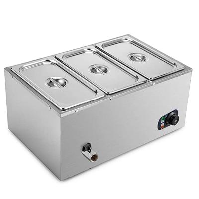 China Hot Sale Luxury Kitchen Commercial Electric Stainless Steel Shake Bain Marie 6 Bain Marie for sale