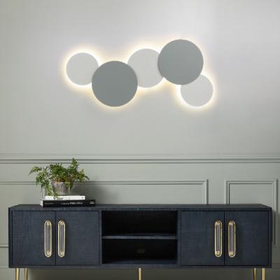 China NEW EUROPEAN KMG Style Gold Round Ring Wall Lamp Reading Recessed Bedside Headboard Led Wall Lamp Indoor for sale