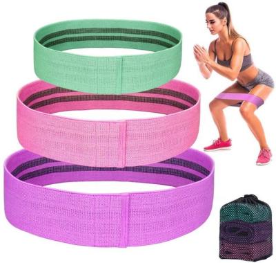 China Portable 3pcs Per Resistance Latex Exercise Loop Band Set Hip Ring For Home Or Outdoor for sale