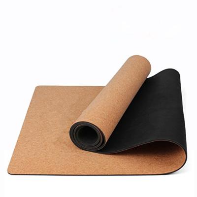 China 100% Natural Reused Cork Rubber Yoga Mat Non-Slip High Quality Material for sale