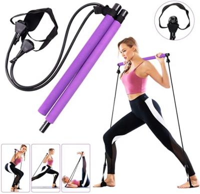 China Rubber Tube.steel Home Gym Bodybuilding Training Workout Yoga Exercise Pilates Stick for sale