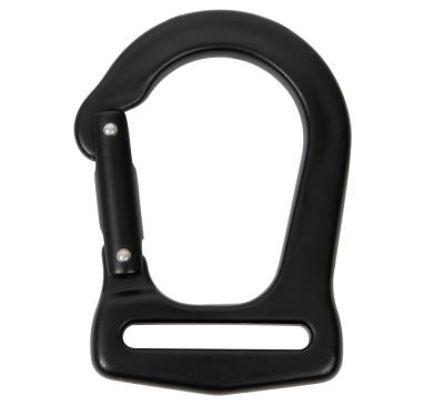 China Zinc Alloy D Shape Climbing Upright Carabiners For Suspension Trainer for sale