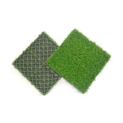 China Garden Decoration Yang Tai Children's Park Kindergarten School Permeable Artificial Grass Free Splicing Indoor And Outdoor Parking Terrace Decorate Balconies Artificial Grass for sale