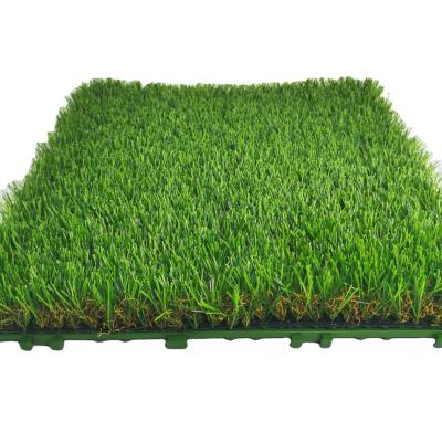 China Garden Patio Hedge Edging Sports Ground Best Price Is Easy To Install Artificial Grass Tile for sale