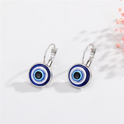 China Resin Fashion Nickel Acrylic Blue Evil Eyes Earrings The Eyes Of Drop Lead Free European Turkish Earrings For For Party for sale