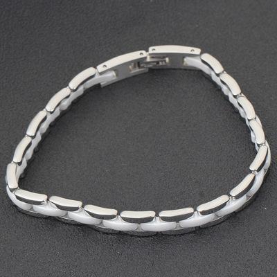 China Fashionable Minimalism Watch Band Bracelet Stainless Steel Ceramic Band Titanium Steel Bracelet for sale