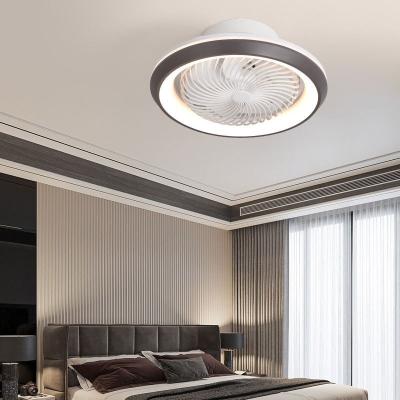 China Iron Body 360 Degree Mesh Hood Ceiling Mounted LED Fan Light for Home Dining Room Bedroom for sale