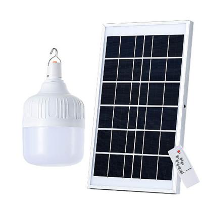 China 150lm/w ABS Material Waterproof USB Rechargeable LED Solar Emergency Bulb for Night Market Stall for sale