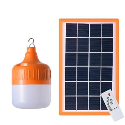 China Remote Control Solar-Charged LED Bulb Light for Night Market Camping and Residential for sale