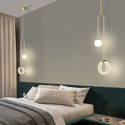 China Modern Iron Minimalist Style High Glass Bamboo LED Pendant Lights for Control Mode for sale