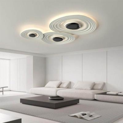 China Simple Luxury Smart LED Ceiling Light for Living Room Surface Mounted AC200-240V Iron Base for sale