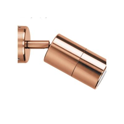 China Custom Made 100% Pure Copper Material 360 Degree Rotatable Red Copper LED Wall Lamp for sale