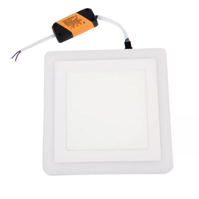 China Support Dimmer-Free Modern Design 3W 3W Embedded RGB LED Panel Light with Square Shape for sale