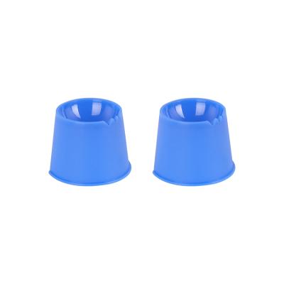 China Custom Double Small Dappen Dental Regional Plastic Dish Blue Color Dental Mixing Cup For Oral Treatment for sale