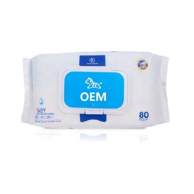 China OEM Custom Compostable Design Skin Soft Sensitive Newborn Cotton Disposable Cleaning Soft 100% Baby Wipes Offer Best Wet Cloths for sale