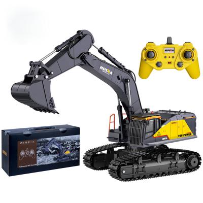 China RC Alloy Body RC Model With Fully Working Huina 1592 Excavator 22 Channels 2.4GHz Engineering Construction Remote Control 1/14 Truck for sale