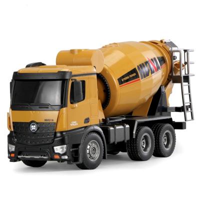 China RC Model Engineering Construction Truck Toy with Fully Function Concrete Mixer Truck 10 Channels 2.4GHz RC Huina 1/14 1574 Remote Control for sale