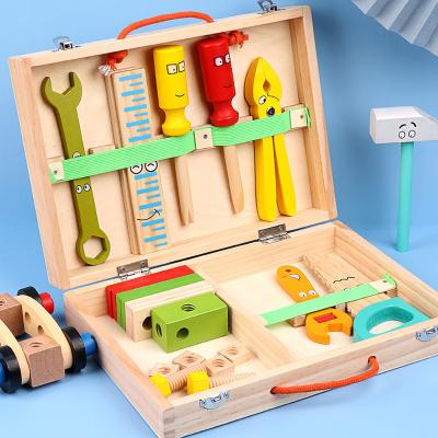 China Wooden Kids Montessori Toolbox Set DIY Educational Toys For Children Development Do It Yourself 2022 for sale