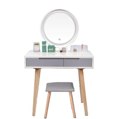 China (Other)Adjustable Led Dressing Table Modern Dressing Table With Mirror And Stool Bedroom Furniture for sale