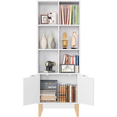 China OEM Factory High Quality Modern Wooden Adjustable Shelf Office White Wooden Minimalist Book Cases(Others) for sale