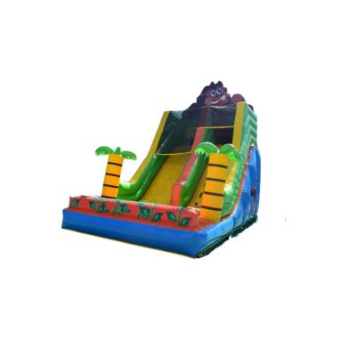 China Water Proof Popular Palm Inflatable Water Slide Outdoor Kids Dry Slide Cheap On Sale for sale