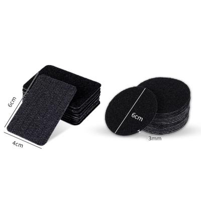 China 60*40mm/60mm*30mm square viable self-adhesive Velcro is used to secure items, strong self-adhesive hook and loop points for sale