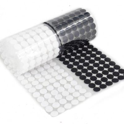 China Self Adhesive Nylon Carpet Markers Resting Spots Hook Circles Sticky Hook and Loop Dots for sale