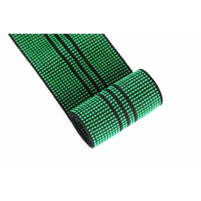 China High Quality Hot-selling Popular Elastic Sofa Webbing Green And Black Elastic Bands Wear-resisting And Durable for sale