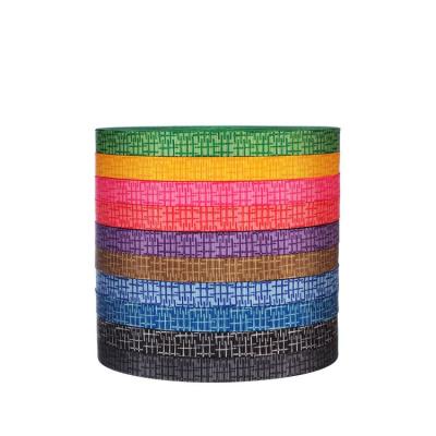 China Wholesale cheap non-elastic custom webbing nylon jacquard horizontal and straight grain heat transfer webbing for sale