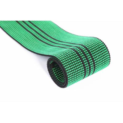 China Elastic manufacturers supply Sofa Elastic Webbing Band Belt green and black with high quality for sale