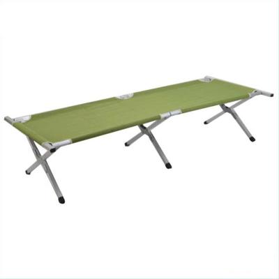 China 600D oxford+aluminum tube outdoor portable folding aluminum camping bed for sale