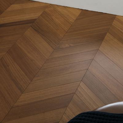 China Brown 2023 Hot Selling Engineered Herringbone Wood Flooring For Mansion for sale