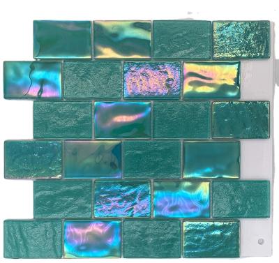 China High Quality Blue Color Pool Slabs Flooring Mosaic Tile Glass Mosaic for sale