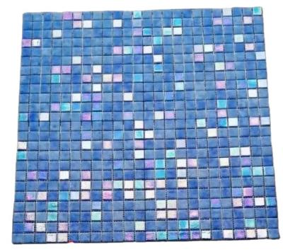 China High Quality Parquet Swimming Pool 300x300 Luminous Slab Glow Glass Mosaic for sale