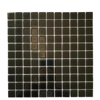 China Parquet 4MM Thick Diamond Shaped Wall Brick Mirror Black Color Mosaic Slabs for sale