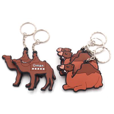 China Plastic keychains fashion travel souvenir gifts camel shape pvc keychains / rubber plastic keychains for sale