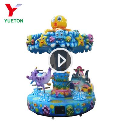 China Small Indoor FRP+steel Children Playing Rides Musical Toy Carousels For Christmas for sale