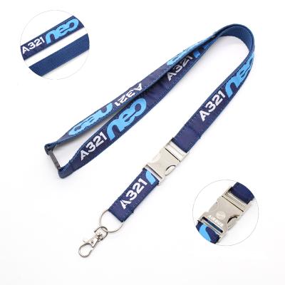 China Polyester Airbus A320 Woven Custom Logo Lanyard , Aviation Neck Lanyard No Min Order for sale