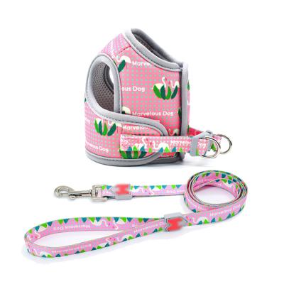 China Custom Wholesale Personalized Easy Adjustable Reflective Fashion Safety Dog Harness for sale