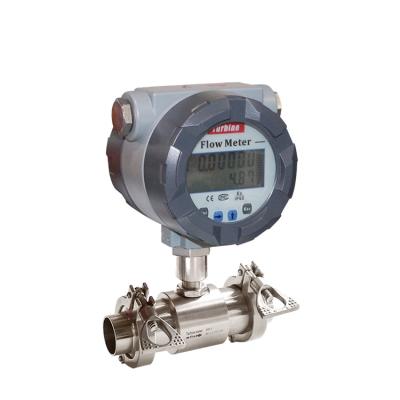 China Flange Type, Sanitary Type Liquid Turbine Meter Liquid Oil Turbine Flow Meter LWGY for sale