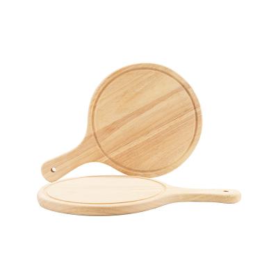 China Sustainable Hot Pizza Board Bread Rubber Wooden Serving Board Round Wooden Selinng Tray for sale