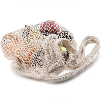 China Fashion Ecology Grocery Cotton String Pocket Reusable Mesh Bags Shopping Bags for sale