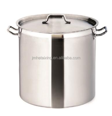 China Hotel and Restaurant Kitchenware Good Quality Sustainable Industrial Heavy Duty Sandwich Bottom Stock Pot (High Body) for sale