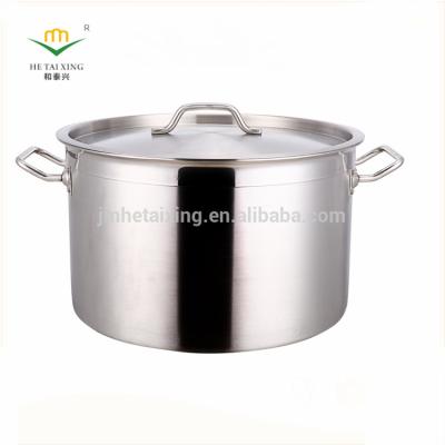 China Large Capacity Stainless Steel Sustainable Heavy Duty Commercial 30 Liters Cooking Pots For Restaurant for sale