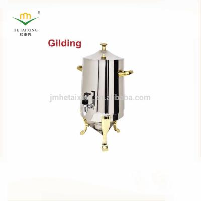 China Hotel Brass-plated stainless steel coffee urn with single tap for hotel buffet for sale