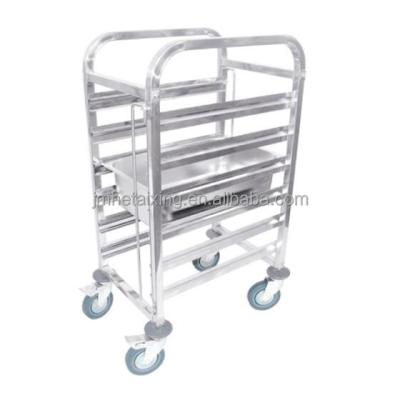 China Any Hotel Knock Down Design Standard Size Stainless Steel Kitchen Bakery Pan Trolley For Food Service Equipment for sale