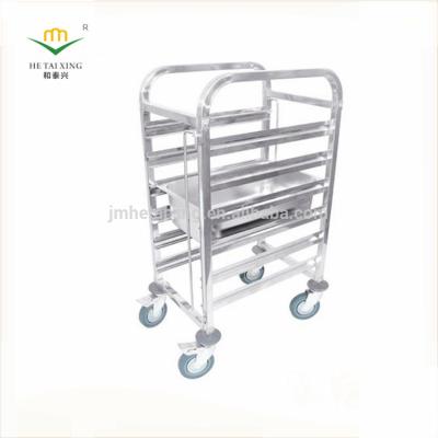 China All Detachable Hotel Service Trolley Baking Single Row Tray Rack with 4 Wheels for sale