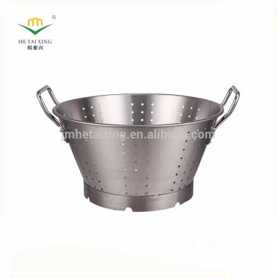 China Sustainable Commercial Stainless Steel Draining Colander For Vegetable And Fruit for sale