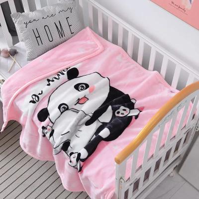 China Children's Cartoon Baby Thick Throw Blanket Coral Fleece Knee Covering Fire Retardant Blanket Creative Animal for sale