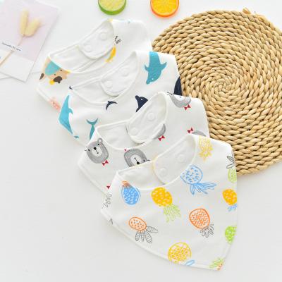 China Washable Soft Cotton 23*29cm Baby Bibs For Infant Super Absorbent Bandana Drool Baby Triangle Scarf Bibs for sale